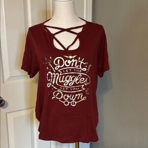 Women's Burgundy Harry Potter Graphic Tee